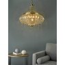 Dar Lighting Dar - Asmara 6 Light Pendant Antique Brass Crystal