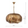 Dar Lighting Dar - Atticus 5 Light Pendant Gold