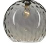 Dar Lighting Dar - Aulax 1 Light Pendant Silver Smoked Glass With Dimple Effect