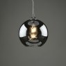Dar Lighting Dar - Aulax 1 Light Pendant Silver Smoked Glass With Dimple Effect