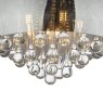 Dar Lighting Dar - Aviel 5 Light Flush Smoked Shade With Clear Glass Droppers