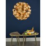 Dar Lighting Dar - Ayna 6 Light Single Pendant Real Ash Veneer Satin Nickel