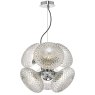 Dar Lighting Dar - Bibiana 6 Light Pendant Polished Chrome And Clear Glass
