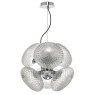Dar Lighting Dar - Bibiana 6 Light Pendant Polished Chrome And Clear Glass