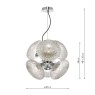 Dar Lighting Dar - Bibiana 6 Light Pendant Polished Chrome And Clear Glass