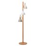 Dar Lighting Dar - Blyton 3 Light Floor Lamp Wood Cream/Grey