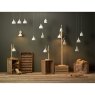 Dar Lighting Dar - Blyton 3 Light Floor Lamp Wood Cream/Grey