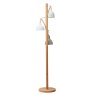 Dar Lighting Dar - Blyton 3 Light Floor Lamp Wood Cream/Grey