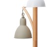 Dar Lighting Dar - Blyton 3 Light Floor Lamp Wood Cream/Grey