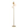 Dar Lighting Dar - Bombazine 3 Light Floor Lamp Natural Brass Opal Glass