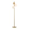 Dar Lighting Dar - Bombazine 3 Light Floor Lamp Natural Brass Opal Glass