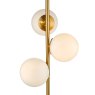 Dar Lighting Dar - Bombazine 3 Light Floor Lamp Natural Brass Opal Glass