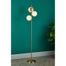 Dar Lighting Dar - Bombazine 3 Light Floor Lamp Natural Brass Opal Glass