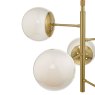 Dar Lighting Dar - Bombazine 5 Light Pendant Natural Brass Opal Glass