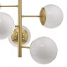 Dar Lighting Dar - Bombazine 5 Light Pendant Natural Brass Opal Glass