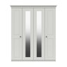 One Call Furniture Devon - Tall Four Door Robe with Two Mirrors (Soft Close)