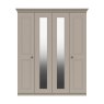 One Call Furniture Devon - Four Door Wardrobe with Two Mirrors (Soft Close)