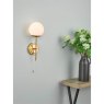 Dar Lighting Dar - Bombazine Wall Light Natural Brass Opal Glass