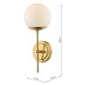 Dar Lighting Dar - Bombazine Wall Light Natural Brass Opal Glass