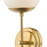 Dar Lighting Dar - Bombazine Wall Light Natural Brass Opal Glass