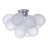 Dar Lighting Dar - Bubbles 4 Light Flush Polished Chrome Frosted Glass