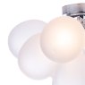 Dar Lighting Dar - Bubbles 4 Light Flush Polished Chrome Frosted Glass