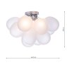 Dar Lighting Dar - Bubbles 4 Light Flush Polished Chrome Frosted Glass