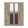 One Call Furniture Dorset - Four Door Wardrobe with Two Mirrors (Soft Close)