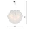 Dar Lighting Dar - Bubbles 6 Light Pendant Polished Chrome Frosted Glass