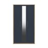 One Call Furniture Exeter - Tall Three Door Wardrobe with Mirror (Soft Close)