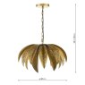 Dar Lighting Dar - Cara 1 Light Pendant Antique Gold