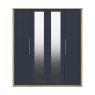 One Call Furniture Exeter - Four Door Wardrobe with Two Mirrors (Soft Close)