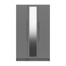 One Call Furniture Paignton - Tall Three Door Wardrobe with Mirror (Soft Close)