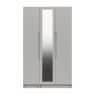 One Call Furniture Paignton - Tall Three Door Wardrobe with Mirror (Soft Close)