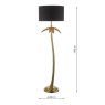 Dar Lighting Dar - Coco Floor Lamp With Shade (Antique Gold)