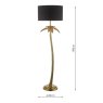 Dar Lighting Dar - Coco Floor Lamp Antique Gold With Shade