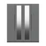 One Call Furniture Paignton - Four Door Bifold Wardrobe with Two Mirrors (Soft Close)