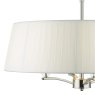 Dar Lighting Dar - Cristin 4 Light Pendant Polished Nickel With Ivory Shade