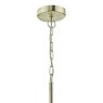 Dar Lighting Dar - Cristin 4 Light Pendant Satin Brass With Navy Shade