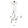 Dar Lighting Dar - Crystal 12 Light Cluster Pendant Polished Chrome Crystal