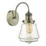 Dar Lighting Dar - Curtis Wall Light Antique Brass & Champagne Glass