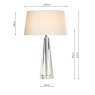 Dar Lighting Dar - Cyprus Table Lamp Crystal With Shade