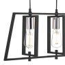 Dar Lighting Dar - Dax 3 Light Bar Pendant Black & Polished Chrome