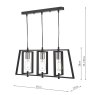 Dar Lighting Dar - Dax 3 Light Bar Pendant Black & Polished Chrome