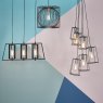 Dar Lighting Dar - Dax 3 Light Bar Pendant Black & Polished Chrome