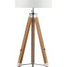 Dar Lighting Dar - Easel Tripod Floor Lamp Light Wood Polished Chrome Base Only