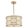 Dar Lighting Dar - Epstein 3 Light Pendant Gold With Ivory Shade