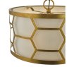 Dar Lighting Dar - Epstein 3 Light Pendant Gold With Ivory Shade