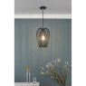 Dar Lighting Dar - Ero 1 Light Single Pendant Black And Chrome