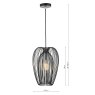 Dar Lighting Dar - Ero 1 Light Single Pendant Black And Chrome